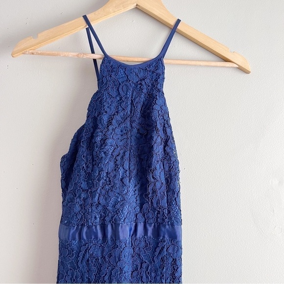 Lulus Zenith Navy Blue Lace Maxi Dress, Size XS - Picture 3 of 13